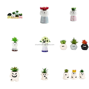 Nuovo cartone animato in ceramica casa natale bambola nana Santa Claus pupazzo di neve all'ingrosso vaso da giardino - Product Image 3