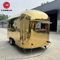 Cogsun Remorque de Restauration Mobile avec Cuisine Complète, Bar à Barbecues, Frites et Burgers, Chariot à Café
