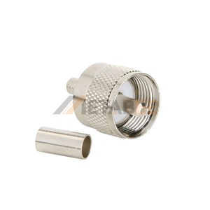 Conector Macho UHF Recto PL-259 para Cable RG58 RG59, Latón Niquelado, 50 Ohmios, Componente de Interfaz Coaxial RF - Product Image 1