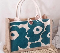 Bolsas de yute plegables con logotipo personalizado, reciclables, ecológicas, naturales, baratas, con lienzo y botón