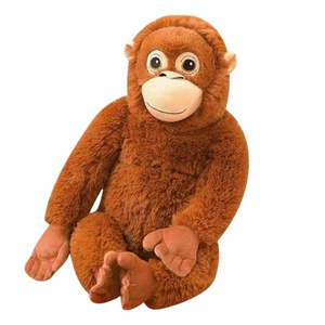 Оптовая продажа с фабрики: плюшевые игрушки-обезьяны красного цвета, мягкие игрушки-обезьяны 40 см и 66 см для детей - Product Image 2