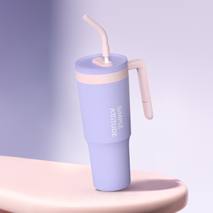 Botella de agua térmica de acero inoxidable de doble pared Hong Ling al por mayor tazas de viaje vaso de 40OZ con cerámica y Asa - Product Image 3