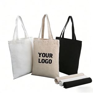 Sacs de shopping personnalisés avec logo imprimé, grande capacité, sacs fourre-tout en toile vierge, cadeaux promotionnels - Product Image 1