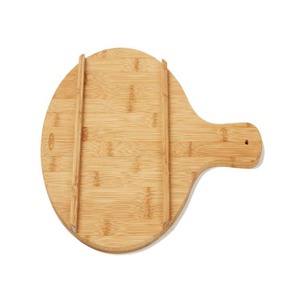 Bamboo Cutting Board Round With Handle For Serving And Cooking - Product Image 1