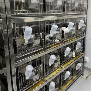 Gabbia per Animali da Laboratorio Tipo Alimentazione a Secco Gabbia in Acciaio Inossidabile per Allevamento Conigli - Product Image 1