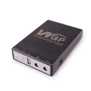 WGP UPS 5V 9V 12V 1A 2A USB DC Online Backup Battery Supply Function Power Bank Mini UPS For Wifi Router Modem Camera LED Light
