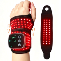 Sabuk Terapi Cahaya Merah Isi Ulang 660nm 850nm Perangkat LED Inframerah dengan 3 Tingkat Cahaya Merah dan Pijat Getar