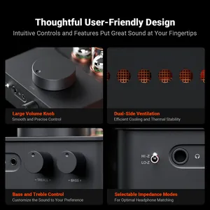 Amplificatore per cuffie a valvole Fosi Audio GR70, preamplificatore in classe A con valvole 5654W*2 e 6AC7*2, jack da 3,5 mm e 6,35 mm aggiornato - Product Image 3