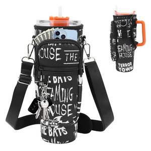 Ống đựng bình nước, ly giữ nhiệt bằng neopren cao cấp 40 oz, có móc khóa, túi đựng điện thoại - Product Image 5