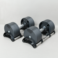 Ensemble d'haltères réglables en acier noir de 100 lb, directement de l'usine