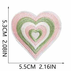 Iron on Embroidery Cartoon Spring Brilliant Color Positive Energy Good Viber Flower Smile Heart Patch for Cloth Bag - Product Image 6