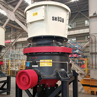 Concasseur à cône hydraulique monocylindre avec commande PLC et moteur pour ligne de concassage de pierres dures