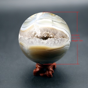 טבעי פתוח קריסטל אשכול אגת geode כדור חול דק פתית שלג קישוט איזון אנרגיה ריפוי בית אוסף - Product Image 1