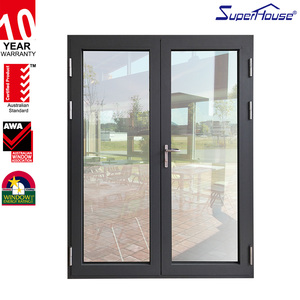 Superhouse <span class=keywords><strong>pas</strong></span> <span class=keywords><strong>cher</strong></span> portes françaises ouragan preuve <span class=keywords><strong>Miami</strong></span> Dade Test Aluminium battants porte en verre français - Product Image 2
