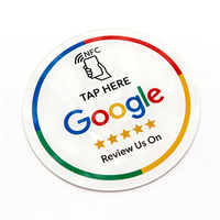 Carte NFC en acrylique personnalisée avec code QR pour avis clients, incluant des outils d'analyse et une page d'accueil personnalisable