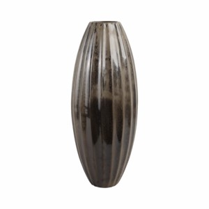 Vaso ovale in ceramica con forma curva, finitura opaca, vaso moderno per fiori, per soggiorno, camera da letto, decorazione per la casa - Product Image 4
