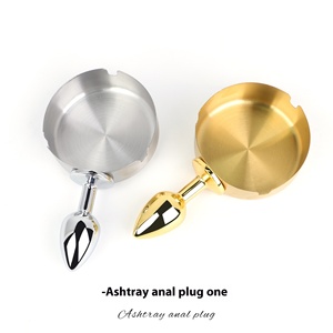 Consolador Anal de acero inoxidable dorado/plateado 100% impermeable BDSM Butt Plug juguete sexual para adultos - Product Image 3