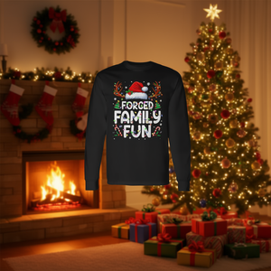 Maglietta a maniche lunghe per Natale, divertimento forzato in famiglia, abbigliamento natalizio - Product Image 3