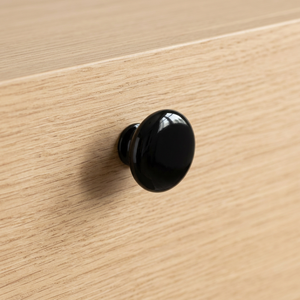 Round Black <b>Drawer</b> Knob Minimalist Style Easy Installation Decorative Hardware Knob for <b>Drawers</b> <b>Storage</b> Organizers Home Use - Product Image 1