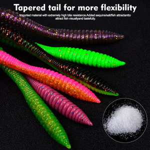 10 señuelos blandos de cola larga de 7g/10g de hundimiento lento, gusanos Senko Finesse sin peso para montajes de pesca con cebo natural para lubina, perca y pescado de pesca ligera. - Product Image 6