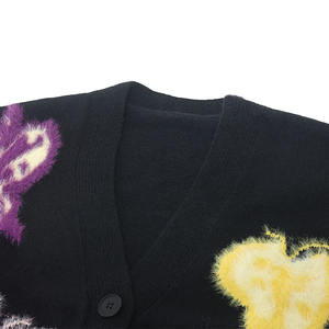 Maglione Cardigan a maniche lunghe con Logo personalizzato OEM abbigliamento invernale lavorato a maglia Jacquard da <span class=keywords><strong>donna</strong></span> capispalla da <span class=keywords><strong>donna</strong></span> lavorati a maglia - Product Image 3