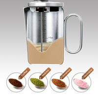 Mousseur à lait automatique mains libres détachable avec batterie longue durée 2000 mAh de qualité alimentaire et double ressort pour Latte, Cappuccino, Café
