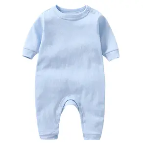 China factory unisex autumn baby romper long sleeve customized color baby clothes
