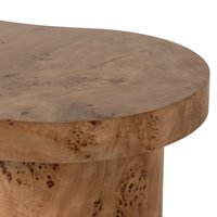 Bureau de direction moderne en bois de Mappa organique, forme de rein, pour bureau à domicile haut de gamme et projets de villas de luxe