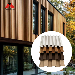 Alumtimes Nhà Bên ngoài gỗ hạt nhôm tường ốp battens nhôm tuyệt vời tường tấm 3D kim loại Ốp rãnh tường Bảng điều khiển - Product Image 1