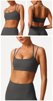 JY Nouvelle Arrivée 2025 Soutien-gorge de sport à maintien élevé, bretelles réglables, dos nu, coussinets amovibles, double couche, effet push-up, pour yoga et gym
