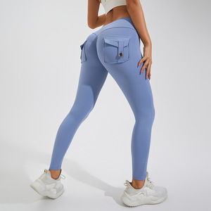 <span class=keywords><strong>Pantalon</strong></span> de yoga <span class=keywords><strong>cargo</strong></span> YIYI pour femme, leggings taille haute sculptants avec poches, <span class=keywords><strong>pantalon</strong></span> de sport moulant pour fitness et entraînement, vêtements de sport athlétiques - Product Image 5