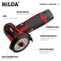 Nouvelle meuleuse d'angle sans fil 12V 3 pouces à moteur à balais au lithium-ion, mini-outil de découpe et de polissage portatif pour usage domestique