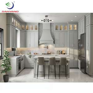 خزانات مطبخ فيتنامية بتصميم حديث وفاخر وخشب صلب من RTA الأمريكية مطلية باللون الأبيض - Product Image 4