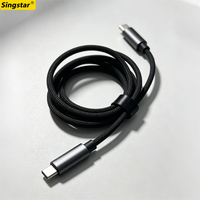 Câble de charge rapide USB C en alliage de zinc HQ 1M, charge rapide intelligente, cordon de données 6A Type-C 3.0 3.1 pour iPhone Android