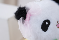 Porte-clés en peluche panda en bambou Kawaii, jouet en peluche, peluches moelleuses, breloques ours panda en peluche pour sacs