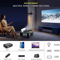 Projecteur HY300 Android 11 Double Wi-Fi 4K avec Résolution 1280*720P 200 ANSI et Lampe LED Flexible à 180°