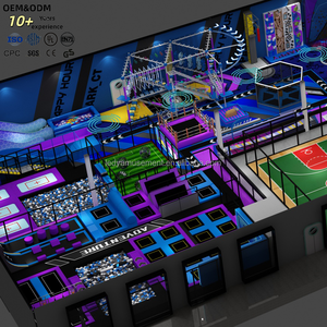 Parc de trampolines commercial de grande taille pour enfants, avec équipement de jeu Ninja Warrior, pour centre d'amusement intérieur, conception GRATUITE - Product Image 1