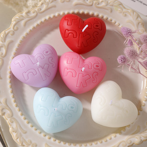 ไอเดียเทียนวันวาเลนไทน์ เทียนรูปหัวใจพร้อมข้อความรัก เทียนหอมสำหรับสารภาพรัก ขอแต่งงาน เทียนขนาดเล็ก ขายส่ง - Product Image 3