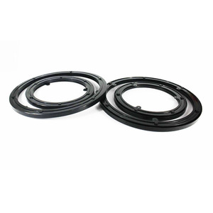 Colore nero <span class=keywords><strong>lazy</strong></span> <span class=keywords><strong>susan</strong></span> cuscinetto muta tavolo da pranzo giradischi in plastica espositore base rotante rivoluzione base girevole - Product Image 5