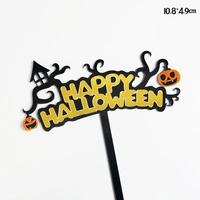 Halloween Kuchendekoration DIY Cupcake-Topper Schloss Geist Hexe Vampir Kürbis Kuchenflaggen Kinder Geburtstag Hochzeit Party Backdekoration