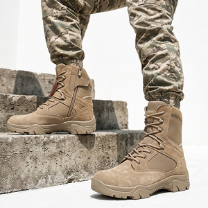 รองเท้าบูท TSB10 OutdoorTactical Duty Boots รุ่น Desert Sand Suede กันน้ำ แบบหุ้มข้อสูง ผูกเชือก เหมาะสำหรับกิจกรรมกลางแจ้งทุกฤดู รองเท้าเดินป่า ขายส่ง MOQ - Product Image 1