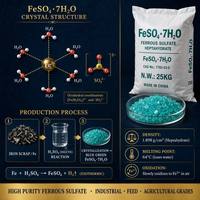 Sulfato Ferroso Monohidratado en Polvo 30% Fe, Suplemento Nutricional para Alimentación Animal
