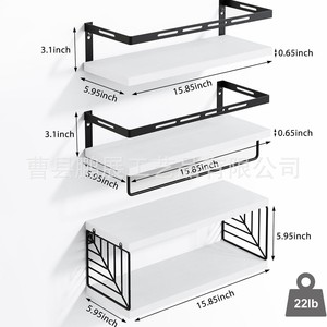 ชั้นวางของติดผนังเหล็ก 3 ชั้น แข็งแรงทนทาน สำหรับห้องน้ำ พร้อมราวแขวนผ้าเช็ดตัว และจัดเก็บอุปกรณ์อาบน้ำ - Product Image 4