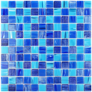 Çin şerit yanardöner Aqua kristal Carrelage Venecitas ısı geçirmez ev dekorasyon yeşil cam mozaik havuz karosu yüzme - Product Image 6