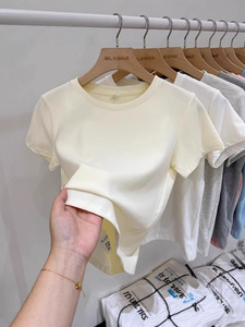 <span class=keywords><strong>T</strong></span>ùy Chỉnh Thiế<span class=keywords><strong>t</strong></span> Kế Logo Của Phụ Nữ 2025 Mùa Hè Cotton Ngắn Tay Áo <span class=keywords><strong>T</strong></span>-Shirt Màu Hồng Top Nửa Tay Áo Thiế<span class=keywords><strong>t</strong></span> Kế Crop Tops <span class=keywords><strong>T</strong></span>-Shirts - Product Image 5