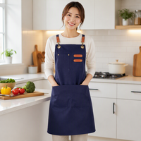 Tablier de cuisine et de protection en polyester et coton pour hommes, idéal pour la cuisine, le jardinage et le barista