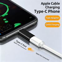 Aluminum Alloy USB-C Type C to Lighting Cable Adapter for Phone 15 Series Tablet Fast Charging & Data Transfer