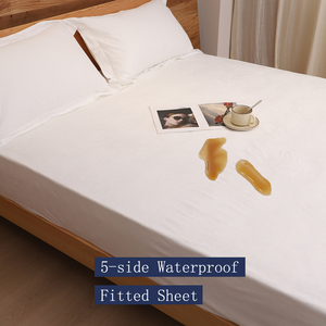 Protège-matelas imperméable HFW à tailles personnalisables, drap-housse 5 côtés pour hôtels et usage domestique - Product Image 2