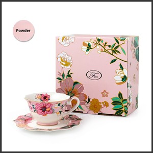 Ensemble de tasses à café et à thé en céramique de style européen, soucoupe à fleurs, boîte cadeau créative pour le thé de l'après-midi, cadeau unique de luxe de petite taille - Product Image 5