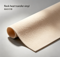 Film de transfert thermique Premium Flock, texture velours doux, multicolore pour vêtements, haute résistance au lavage, facile à découper et à désherber